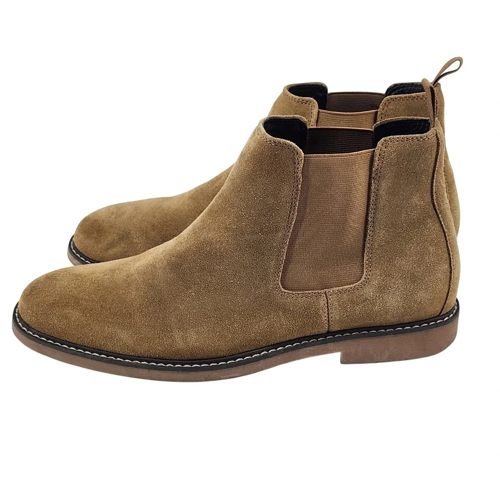 Abound Mens Chelsea Boots 11.5M Tan‎ Suede Water Resistant Ortholite